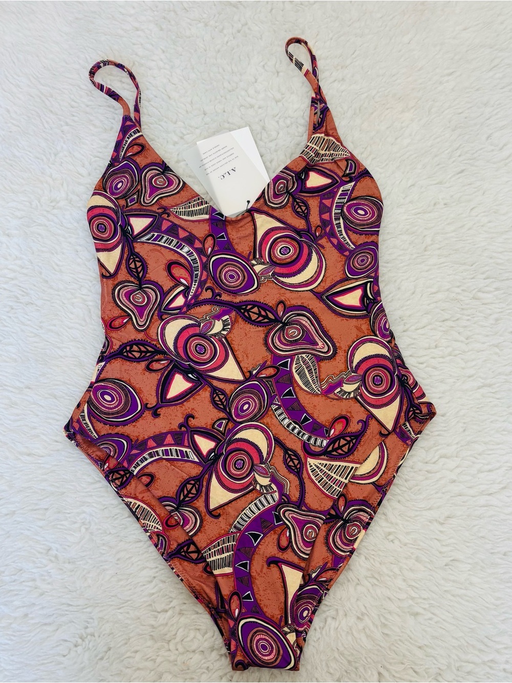 A.L.C. Cleo Scoop One-Piece Multicolor Swimsuits size XS/TP NWT